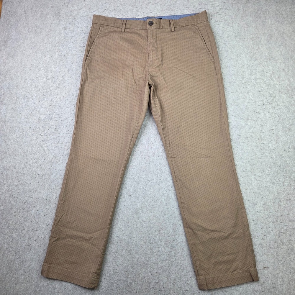 Banana Republic Rapid Movement Chino Pants Mens 34x30 Beige Aiden Slim Stretch